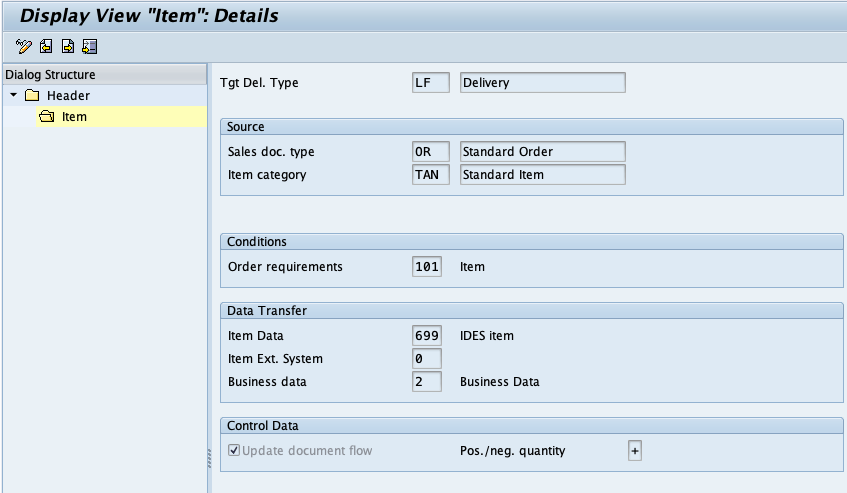 Configure Copy Control Settings for delivery type in SAP
